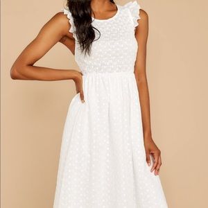 White Eyelet Midi Dress
